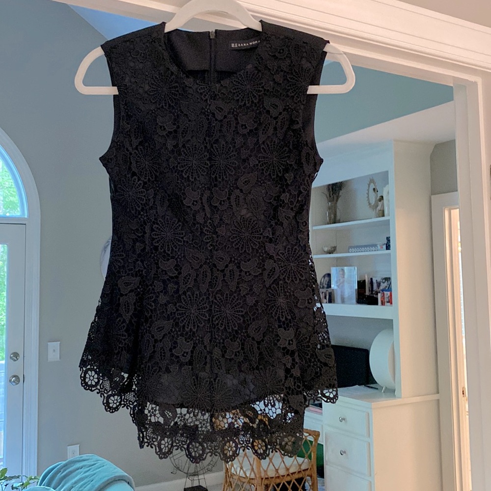 Zara peplum lace top